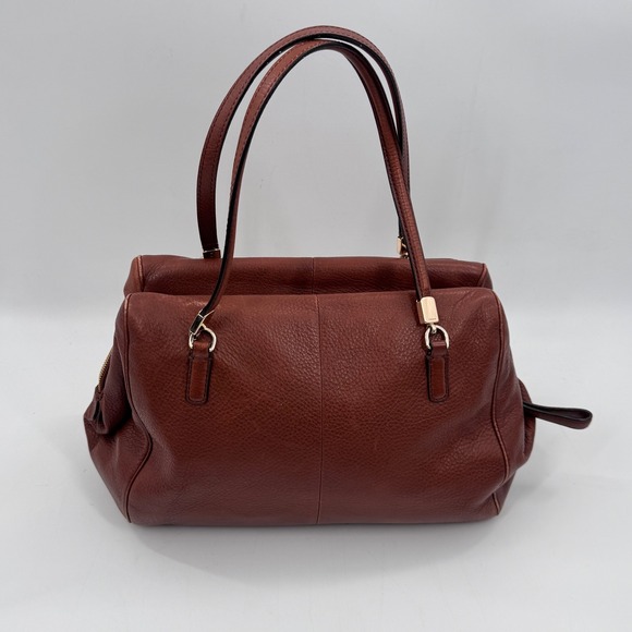 Coach Madison Madeline East/West Satchel Brown Leather - Picture 2 of 12